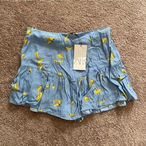 NWT Zara Skort Pepper Print Size Medium